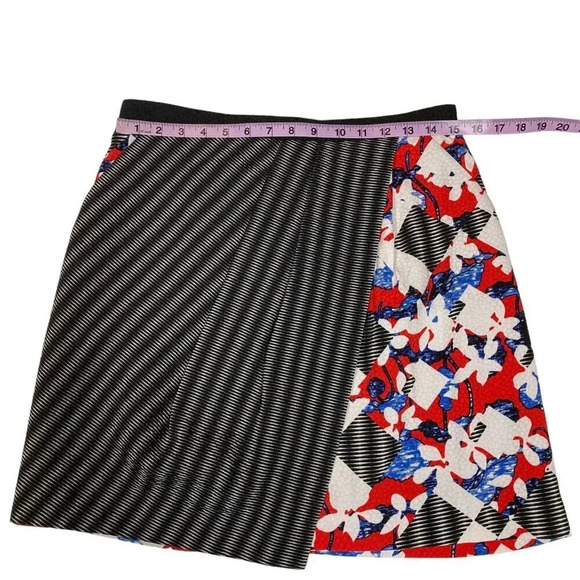 Peter Pilotto For Target Skirt, Size 10, Mini Faux Wrap Geometric Colorful - Picture 7 of 12